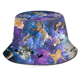 Cute Cat Bucket Hat Cat Printed Bucket Hats Cat Lover Hat Cute Cap for Unisex Outdoor